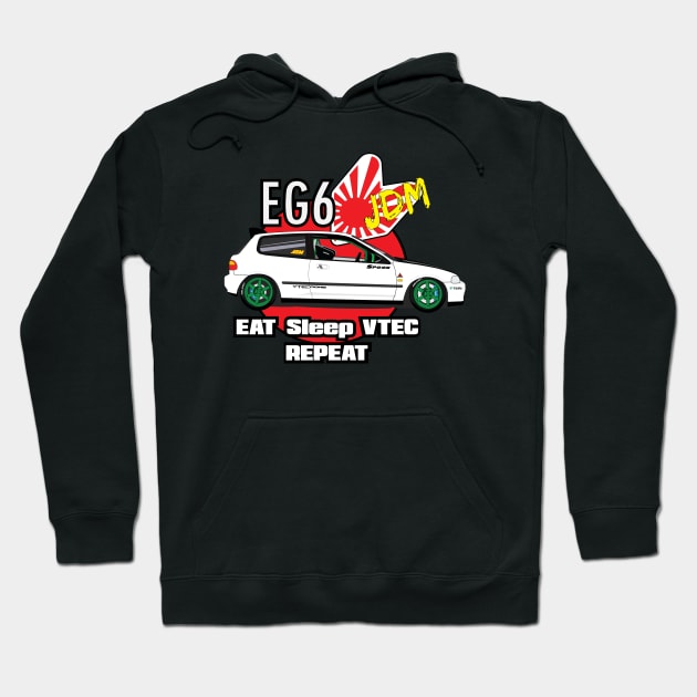 Honda Civic EG6 JDM Racing Hoodie by palm_skyline